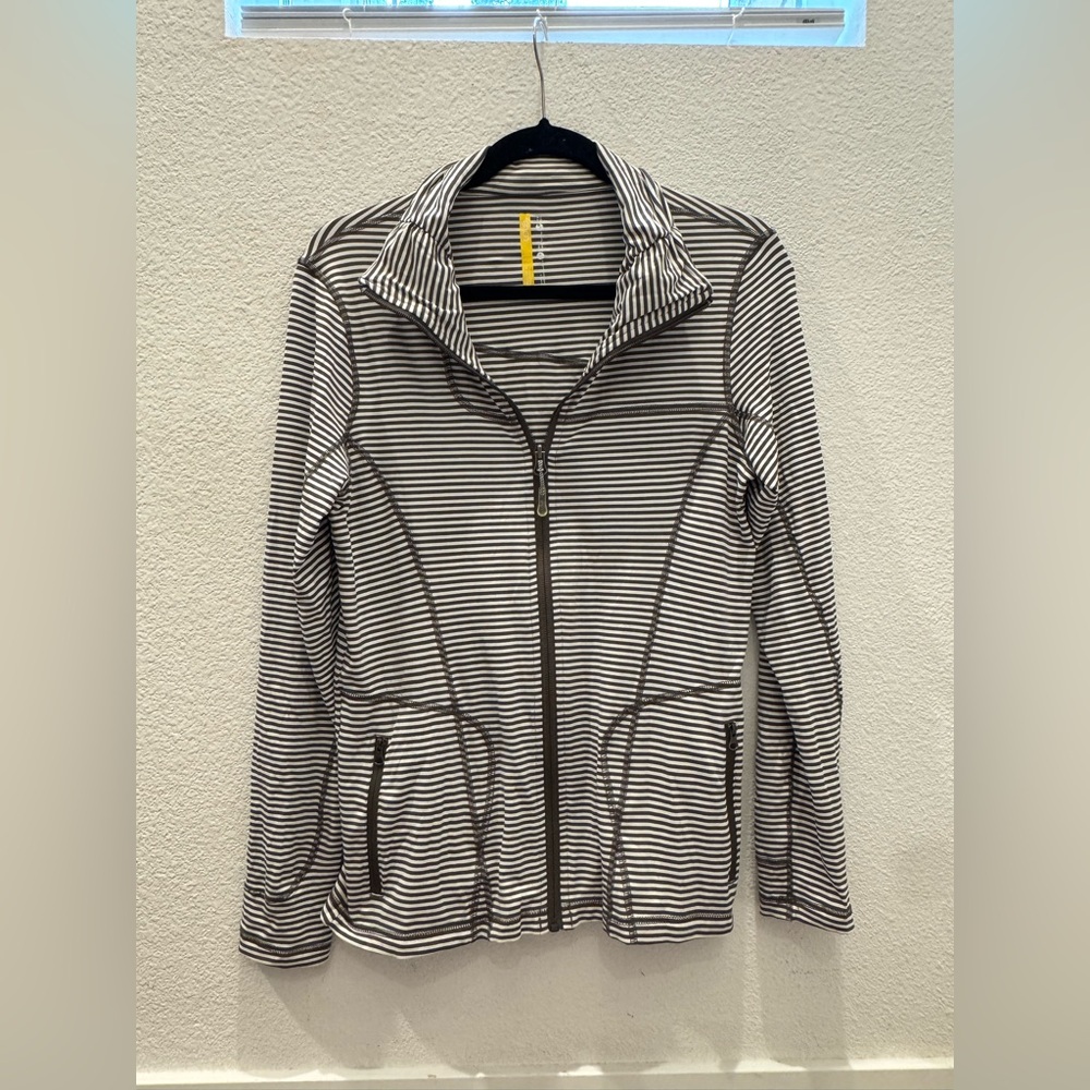 Lole striped full-zip athletic jacket Size Large